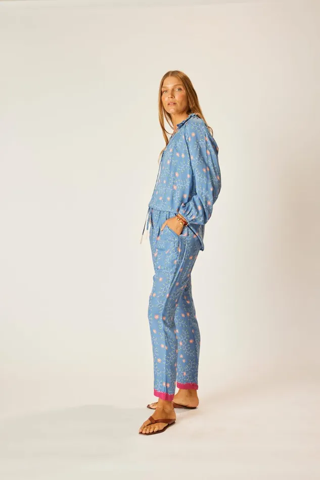Penny Blouse Pinwheel Denim Women Natalie Martin Tops