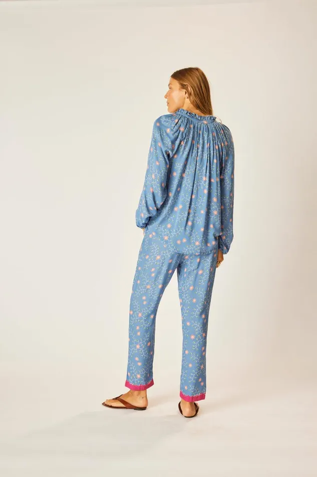 Penny Blouse Pinwheel Denim Women Natalie Martin Tops
