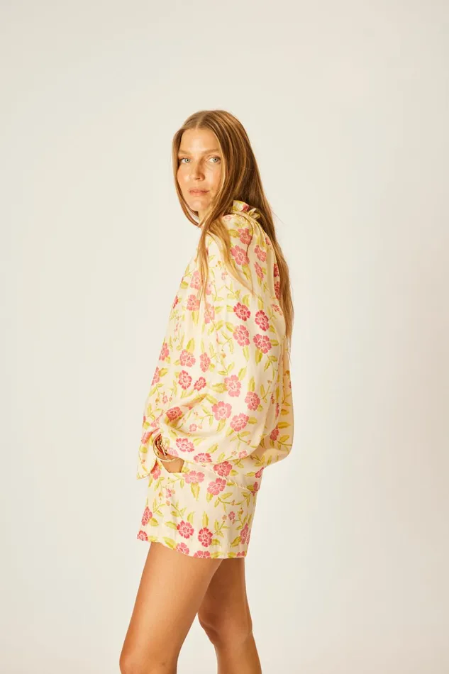 Penny Blouse Prairie Dusty Crimson Women Natalie Martin Tops