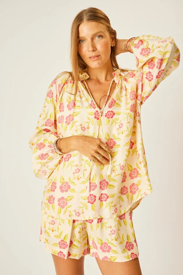 Penny Blouse Prairie Dusty Crimson Women Natalie Martin Tops