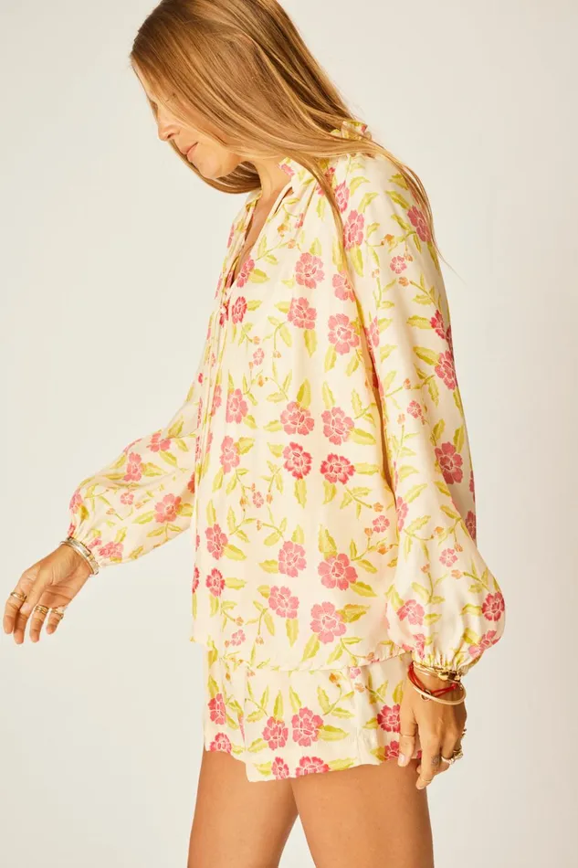 Penny Blouse Prairie Dusty Crimson Women Natalie Martin Tops