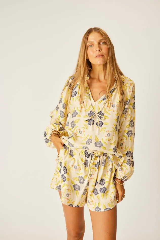 Penny Blouse Prairie Indigo Women Natalie Martin Tops