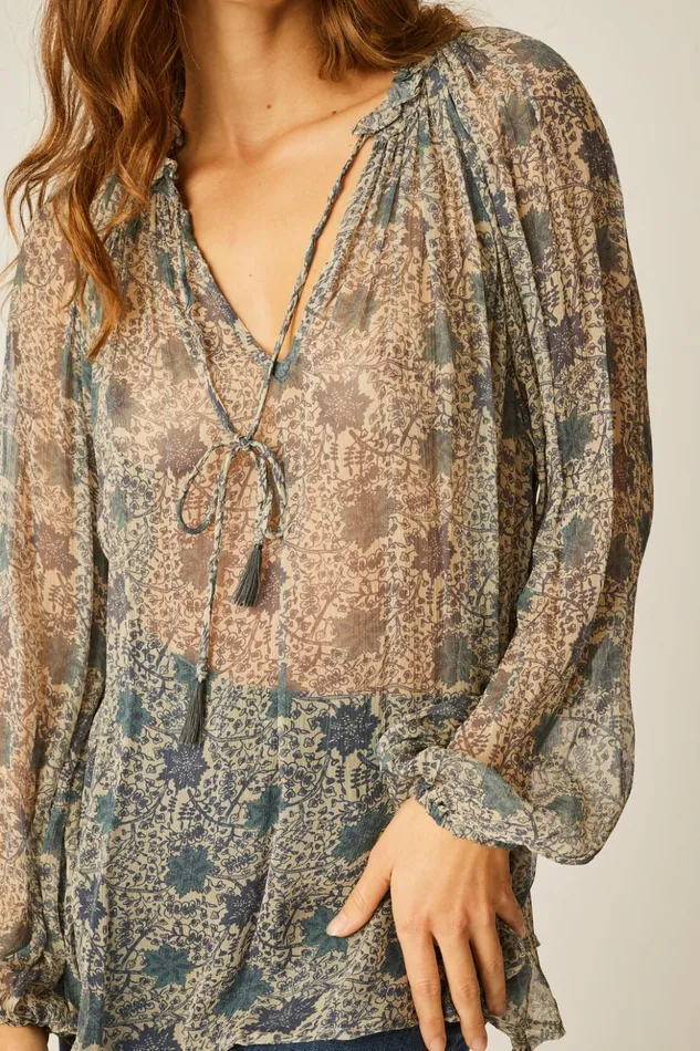 Penny Blouse Snowflake Sea Women Natalie Martin Tops