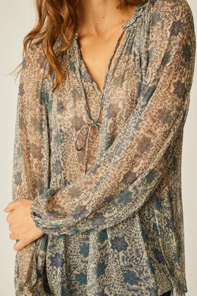 Penny Blouse Snowflake Sea Women Natalie Martin Tops