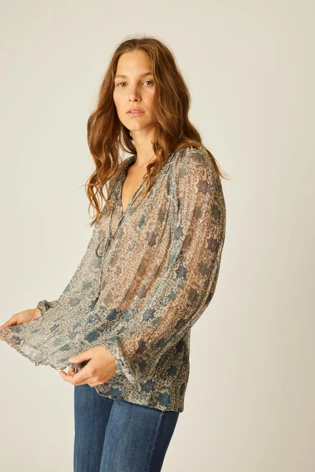 Penny Blouse Snowflake Sea Women Natalie Martin Tops