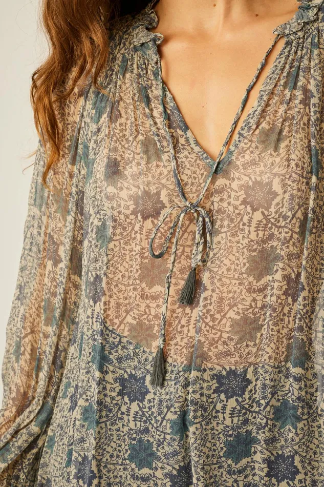 Penny Blouse Snowflake Sea Women Natalie Martin Tops