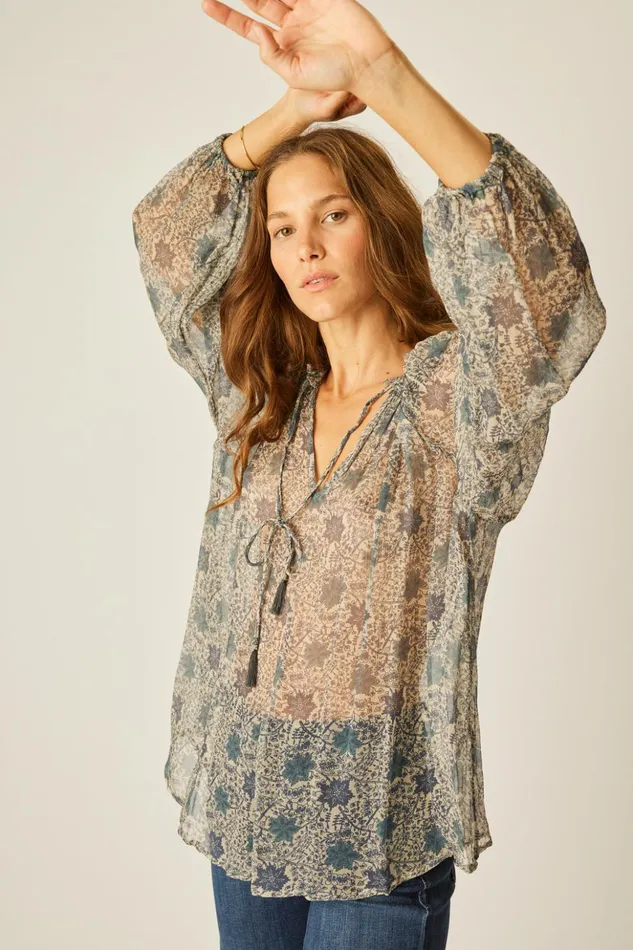 Penny Blouse Snowflake Sea Women Natalie Martin Tops