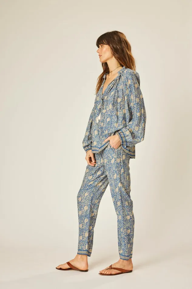 Penny Blouse Water Lily Blue Women Natalie Martin Tops