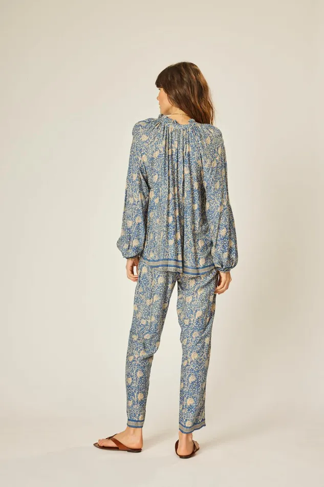 Penny Blouse Water Lily Blue Women Natalie Martin Tops