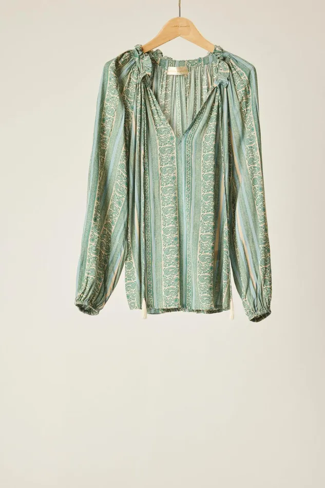 Penny Blouse Water Lily Blue Women Natalie Martin Tops