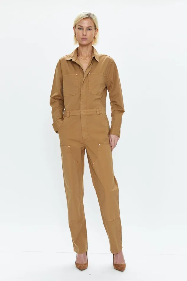 Pistola Denim Abigail Long Sleeve Carpenter Jumpsuit 8211 Toffee Women Jumpsuits and Rompers Pistola Denim Abigail Long Sleeve Carpenter Jumpsuit 8211 Toffee Women Jumpsuits and Rompers
