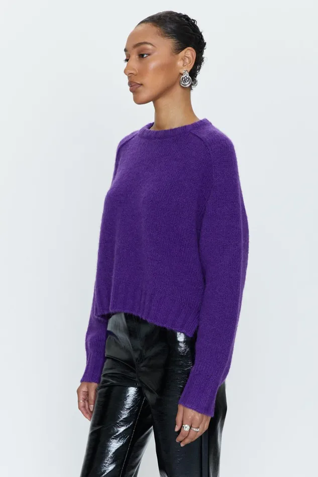 Pistola Denim Adina Every Day Sweater 8211 Lila Purple Women Sweaters and Knits