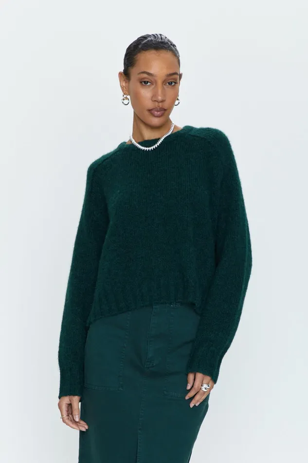 Pistola Denim Adina Every Day Sweater 8211 Pine Women Sweaters and Knits