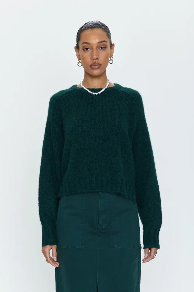 Pistola Denim Adina Every Day Sweater 8211 Pine Women Sweaters and Knits