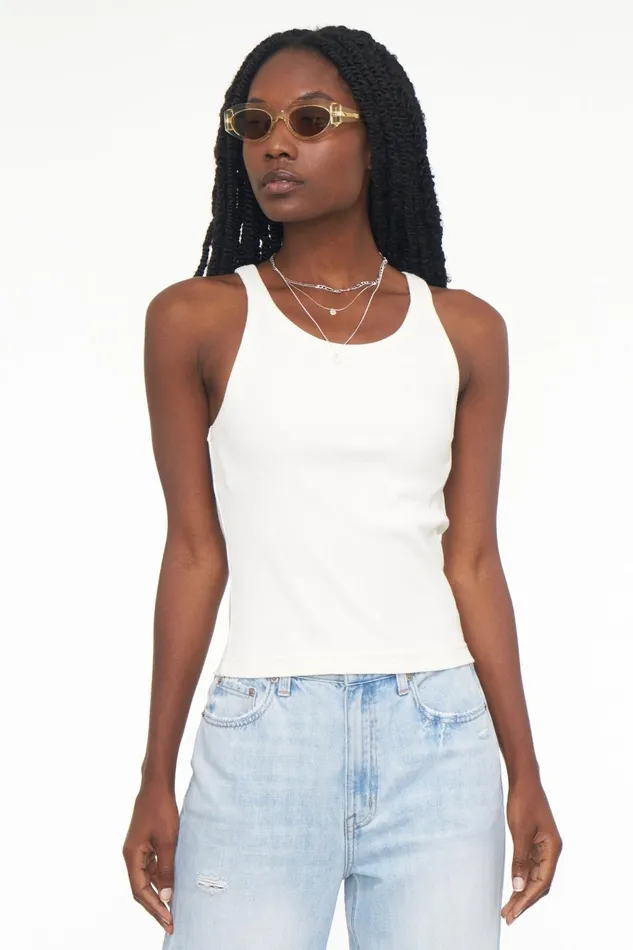 Pistola Denim Alden Scoop Neck Tank 8211 Vanilla Women Tops