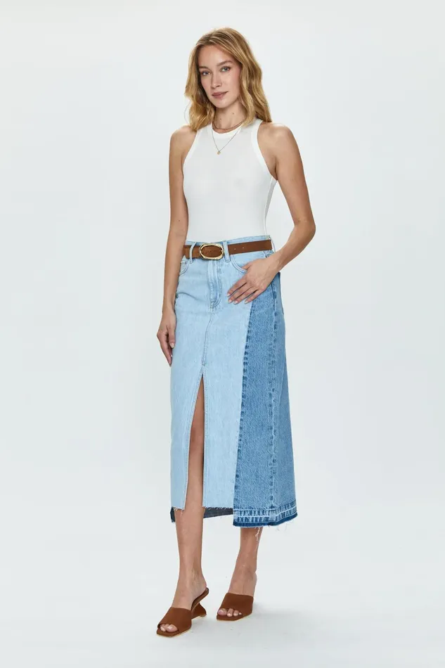 Pistola Denim Alice Midi Skirt 8211 Spliced Palais Women Denim