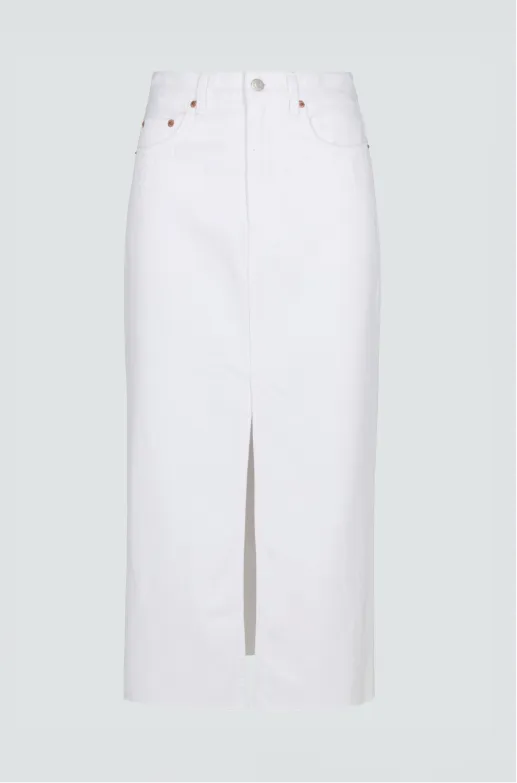 Pistola Denim Alice Midi Skirt 8211 White Women Denim