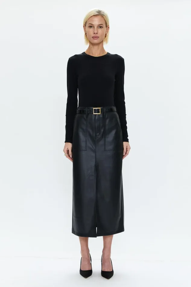 Pistola Denim Alice Utility Midi Skirt 8211 Slate Black Women Shorts and Skirts Pistola Denim Alice Utility Midi Skirt 8211 Slate Black Women Shorts and Skirts