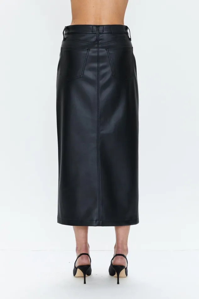 Pistola Denim Alice Utility Midi Skirt 8211 Slate Black Women Shorts and Skirts