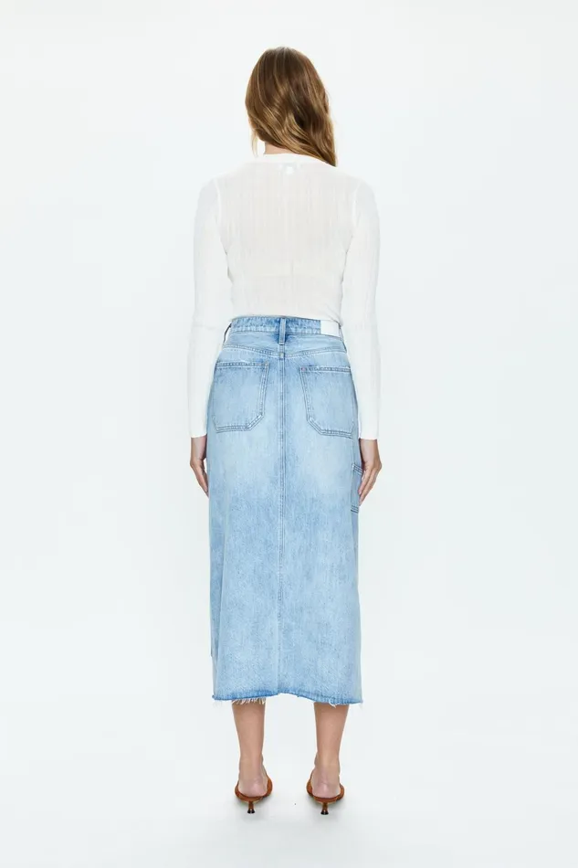 Pistola Denim Alice Workwear High Rise Midi Skirt 8211 Coastal Women Denim