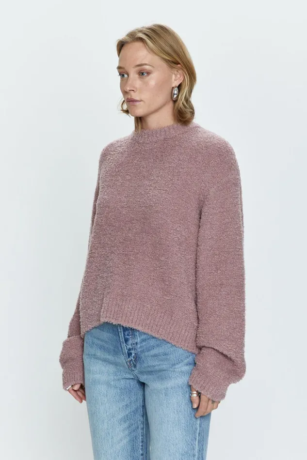 Pistola Denim Alpine Cozy Crew Neck Sweater 8211 Rose Wood Women Sweaters and Knits
