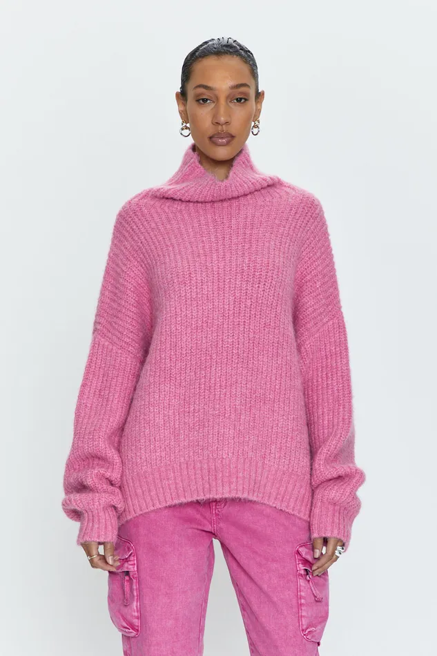 Pistola Denim Ashley Turtleneck Sweater 8211 Aurora Pink Women Sweaters and Knits Pistola Denim Ashley Turtleneck Sweater 8211 Aurora Pink Women Sweaters and Knits
