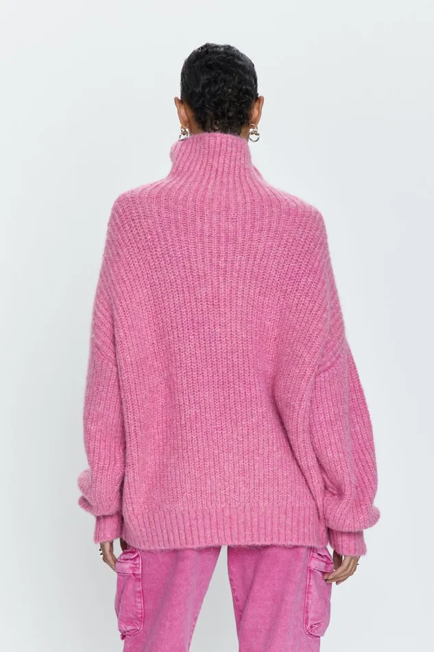 Pistola Denim Ashley Turtleneck Sweater 8211 Aurora Pink Women Sweaters and Knits