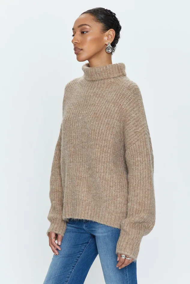 Pistola Denim Ashley Turtleneck Sweater 8211 Camel Women Sweaters and Knits