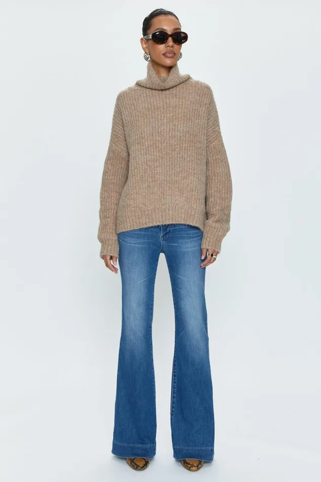 Pistola Denim Ashley Turtleneck Sweater 8211 Camel Women Sweaters and Knits