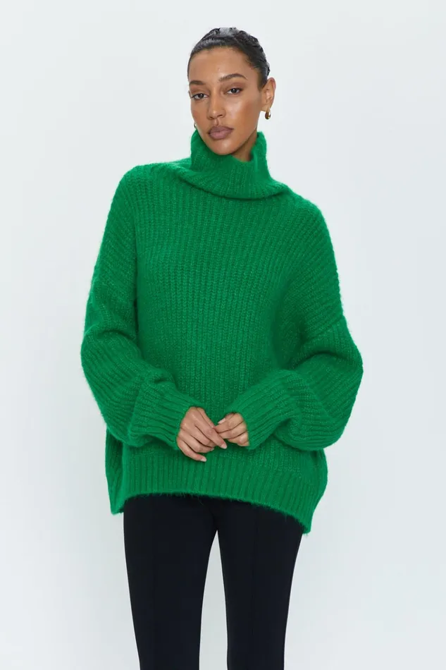 Pistola Denim Ashley Turtleneck Sweater 8211 Fern Women Sweaters and Knits