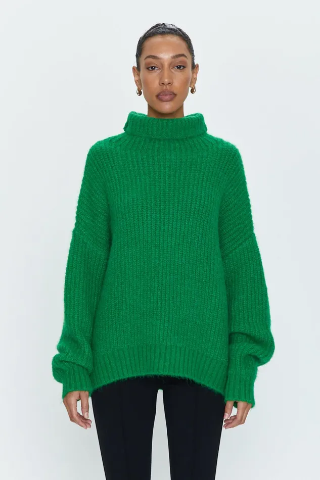 Pistola Denim Ashley Turtleneck Sweater 8211 Fern Women Sweaters and Knits