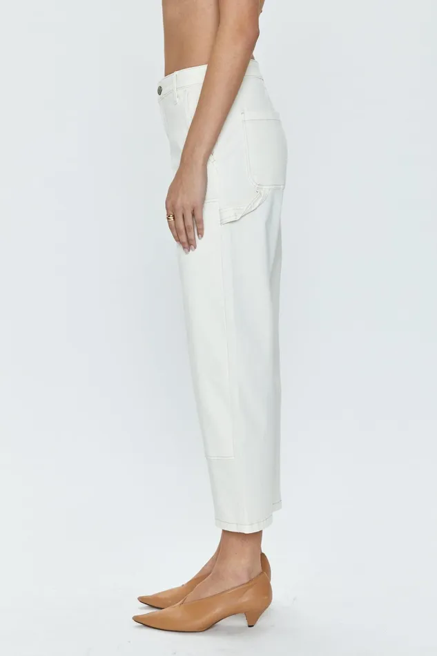 Pistola Denim Ashton Straight Leg Carpenter Ankle 8211 Vanilla Women Pants