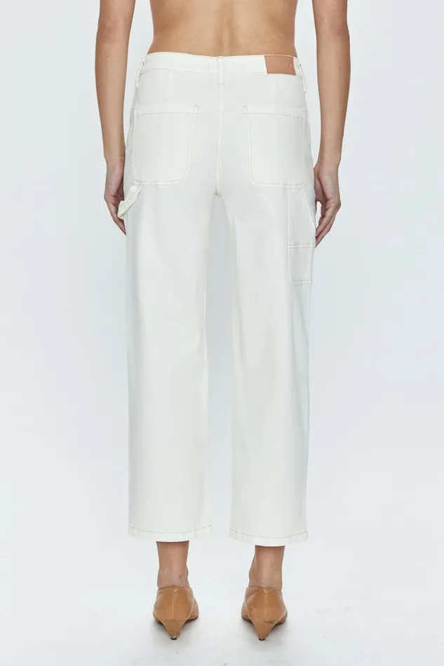 Pistola Denim Ashton Straight Leg Carpenter Ankle 8211 Vanilla Women Pants