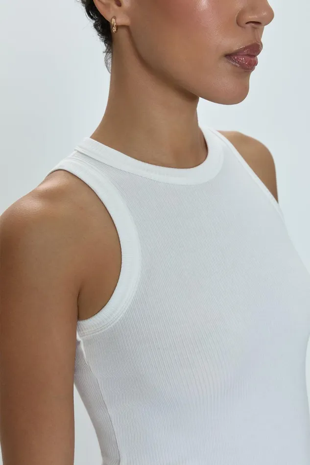 Pistola Denim Blake Crewneck Bodysuit 8211 Le Blanc Women Tops