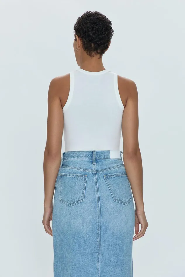 Pistola Denim Blake Crewneck Bodysuit 8211 Le Blanc Women Tops