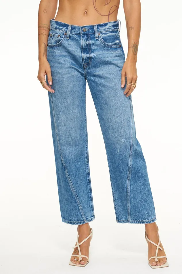 Pistola Denim Bobbie Ankle Mid Loose Straight Ankle 8211 Coastline Vintage Women Denim