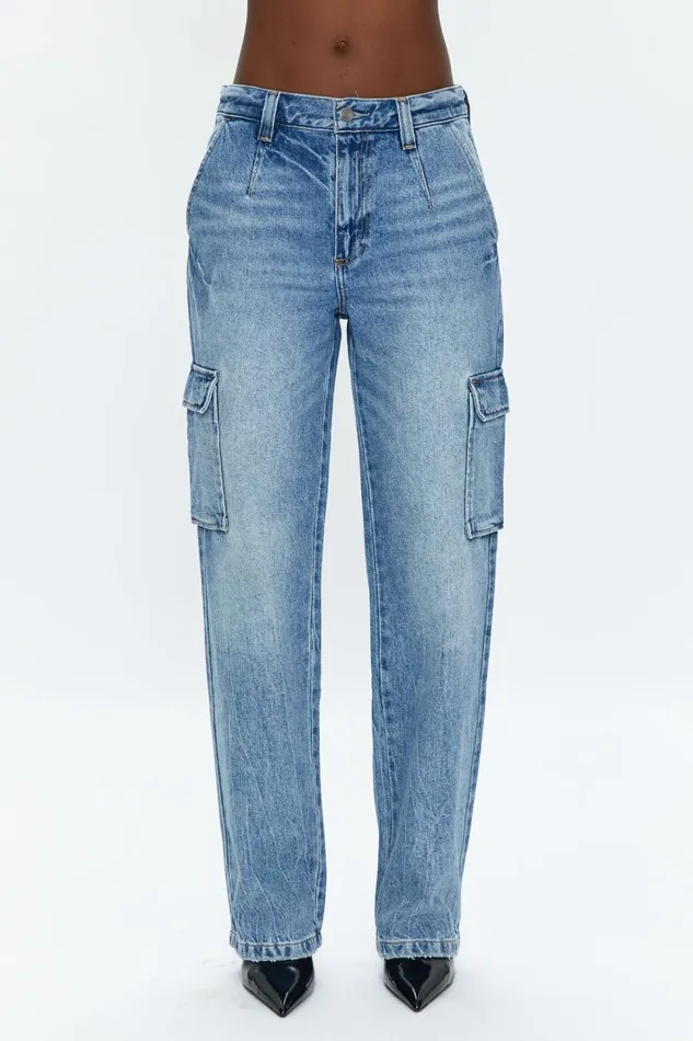 Pistola Denim Bobbie Cargo Mid Rise Vintage Straight 8211 Regent Women Denim
