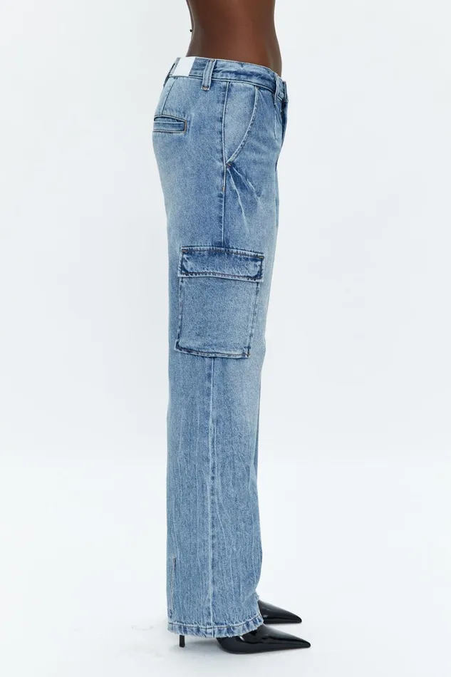 Pistola Denim Bobbie Cargo Mid Rise Vintage Straight 8211 Regent Women Denim
