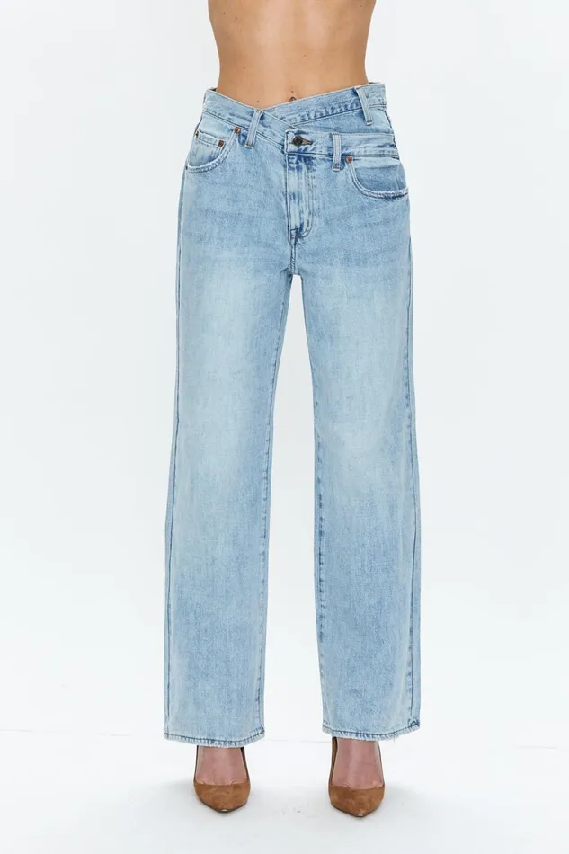 Pistola Denim Bobbie Mid Rise Loose Straight Leg W Crossover 8211 Nelson Women Denim