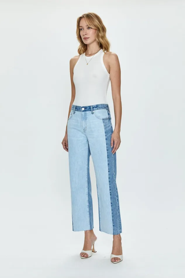Pistola Denim Bobbie Spliced Mid Rise Straight 8211 Palais Women Denim