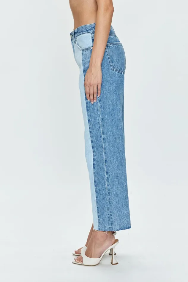 Pistola Denim Bobbie Spliced Mid Rise Straight 8211 Palais Women Denim