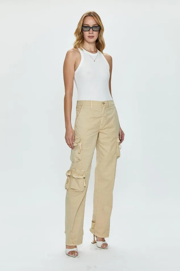Pistola Denim Bobbie Utility Pant 8211 Champagne Women Pants