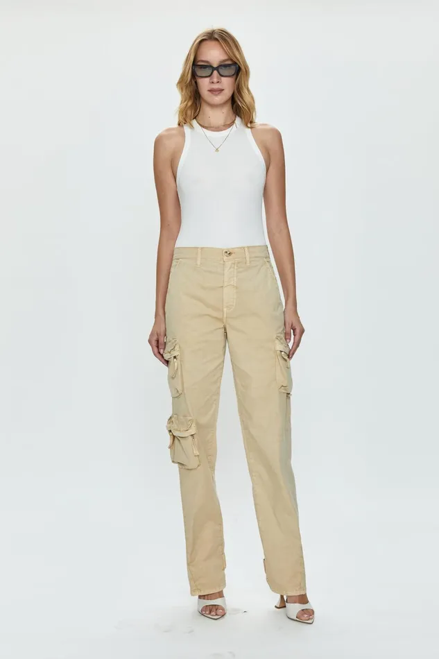 Pistola Denim Bobbie Utility Pant 8211 Champagne Women Pants