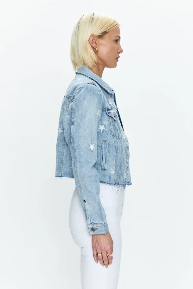 Pistola Denim Brando Star Embroidery Denim Jacket 8211 Zodiac Women Denim