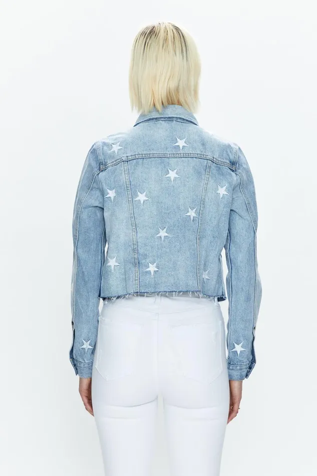 Pistola Denim Brando Star Embroidery Denim Jacket 8211 Zodiac Women Denim