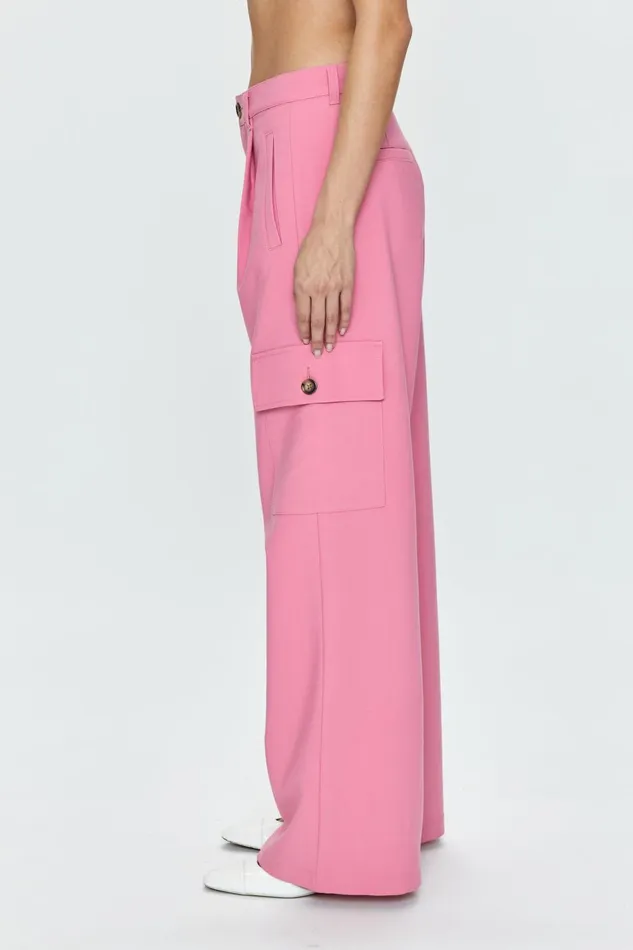 Pistola Denim Brynn High Rise Relaxed Cargo Trouser 8211 Pink Cosmos Women Pants