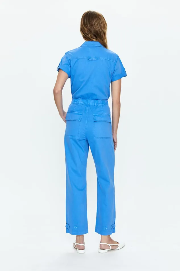 Pistola Denim Campbell Aviator Flight Suit 8211 Blue Belle Women Jumpsuits and Rompers