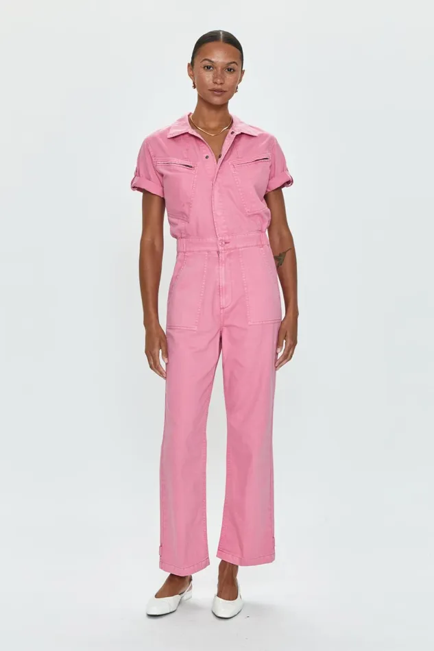 Pistola Denim Campbell Aviator Jumpsuit 8211 Peony Pink Women Jumpsuits and Rompers Pistola Denim Campbell Aviator Jumpsuit 8211 Peony Pink Women Jumpsuits and Rompers