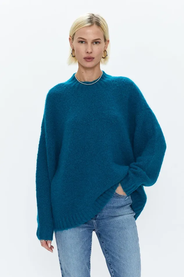 Pistola Denim Carlen Mock Neck Sweater 8211 Atlas Women Sweaters and Knits