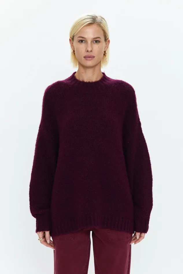 Pistola Denim Carlen Mock Neck Sweater 8211 Aubergine Women Sweaters and Knits Pistola Denim Carlen Mock Neck Sweater 8211 Aubergine Women Sweaters and Knits
